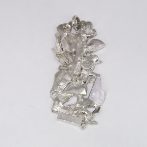 Silver fused pendant